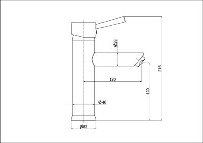 Robinet de salle de bain Chrome Target M - ESSEBAGNO