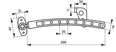 Entrebaîlleur de fenêtre laqué blanc L 230 mm THIRARD