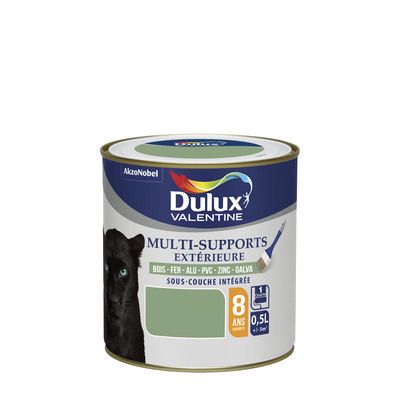 Peinture multi support extérieure satin vert Provence 500 ml - DULUX VALENTINE