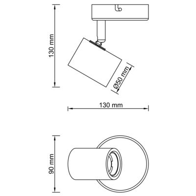 Spot orientable noir bambou E27 40W KERRY BRILLIANT