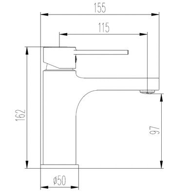 Robinet de salle de bain Chrome Ancuz - EUROSANIT