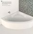 Baignoire d'angle Easy bath acrylique blanche L 1350 x P 1350 mm BALNEO