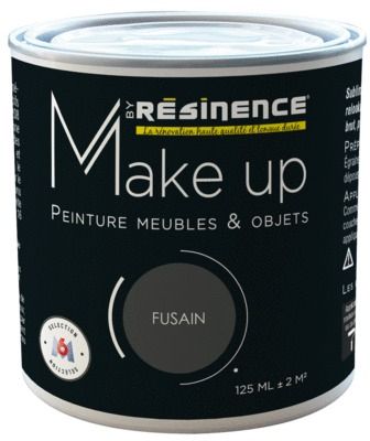 Peinture de rénovation meubles et boiseries fusain 125 ml MAKE UP by RESINENCE