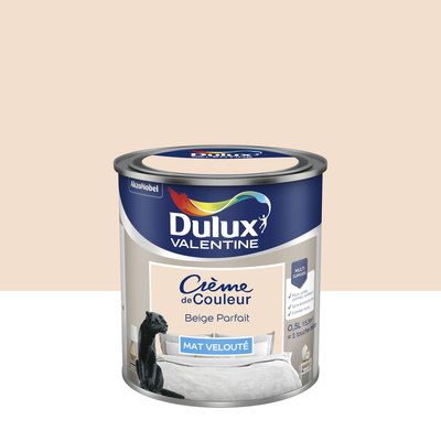 Peinture Crème de Couleur Beige Parfait mat 500 ml - DULUX VALENTINE