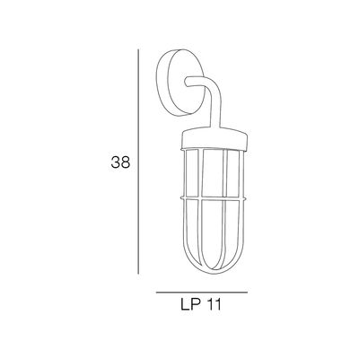 Applique extérieure COMPORTA Acier anthracite IP 44 E 27 25 W - COREP