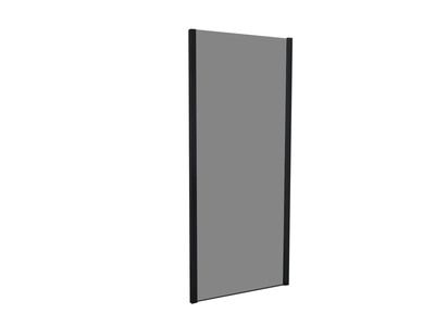 Côté fixe verre fumé pour porte de douche Tahiti profilés noir mat 90 x 200 cm OCEA