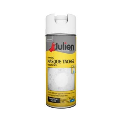 Peinture en aérosol masque-taches blanc mat 400 ml JULIEN