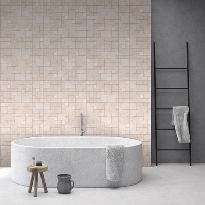 Mosaïque travertin beige clair vieilli Saule 30,5 x 30,5 cm MAT INTER