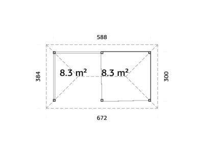 Abri de jardin Bianca SET 4 Marron 16,6 m2 Traité marron PALMAKO Livraison incluse domicile