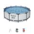 Piscine hors-sol ronde xspm diamètre 366 cm hauteur 100 cm avec filtre à cartouche  BESTWAY