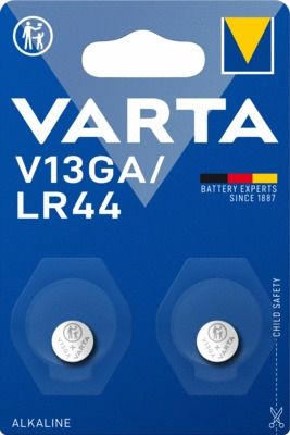 Piles alcaline V13GA (LR 44) par 2 VARTA