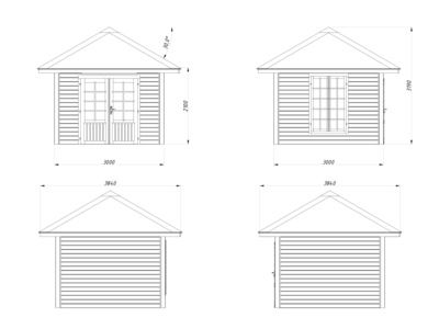 Abri de jardin Bianca SET 5 Bois naturel 8,3 m2 Livraison incluse domicilePALMAKO