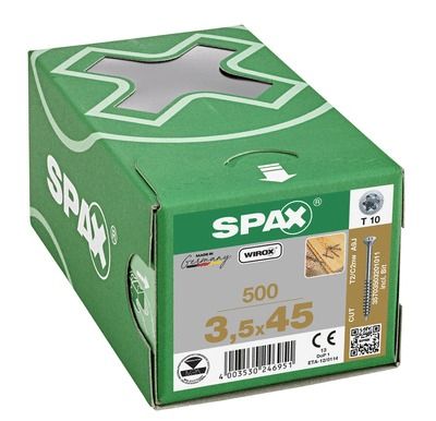 Vis parquet 3,5 x 55 mm par 500 SPAX