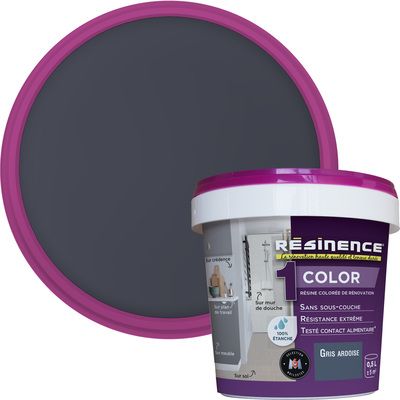 Résine colorée de rénovation gris ardoise 500 ml - RESINENCE