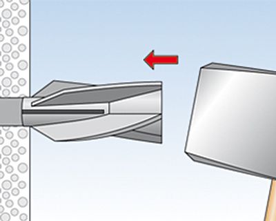 Chevilles pour béton cellulaire GB8 par 25 FISCHER