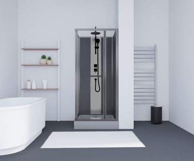 Cabine de douche Slide gris 90 x 90 x 225 cm OCEA