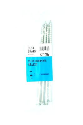 Vis charpente tête fraisée Torx 8 x 220 mm par 4 DESA