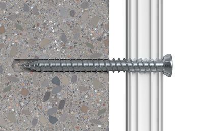 Vis pour fixation de cadre de fenêtre 7,5 x 152 mm vis avec tête fraisée par 16 FISCHER