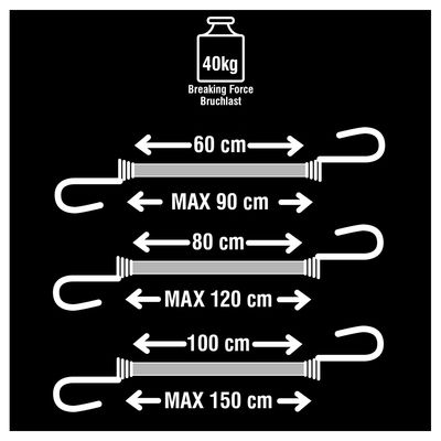 Tendeurs de différentes longueurs par 6 MASTER LOCK