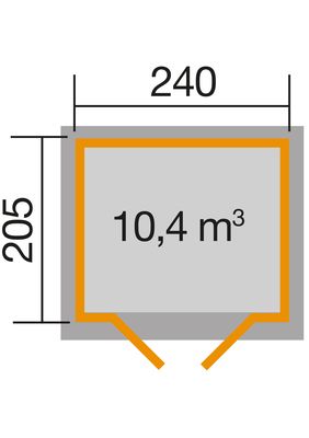 Abri de jardin Bois -  122 Anthracite 28 mm - 4,67 m² Livraison gratuite domicile WEKA