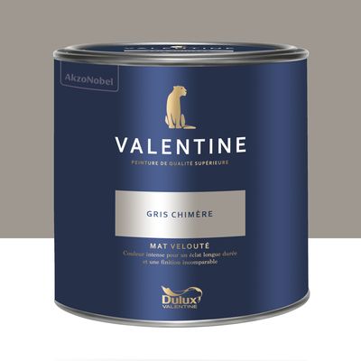 Peinture Valentine Mat Velouté Gris Chimère 2 L - DULUX VALENTINE