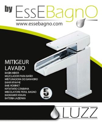 Mitigeur de lavabo cascade bas Luzz chromé ESSEBAGNO