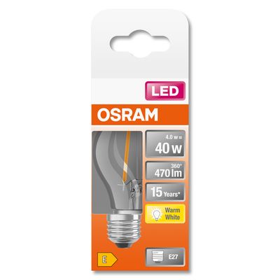 Ampoule LED E27 Retrofit sphérique 4 W = 470 lumens blanc chaud ST OSRAM