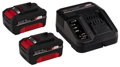 Batteries 18 V 3,0 Ah par 2 avec chargeur Power X-Change Starter Kit EINHELL