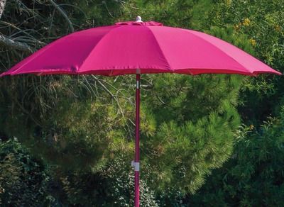 Parasol diamètre 2,70 m mât en aluminium Framboise ALIZE