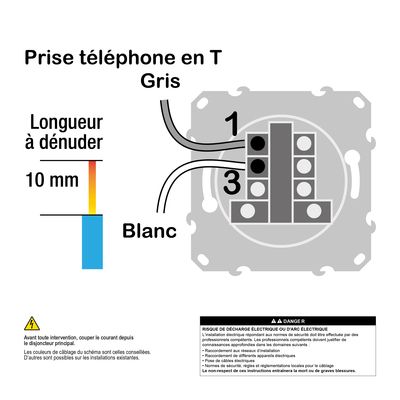 Prise téléphone aluminium - Odace SCHNEIDER ELECTRIC