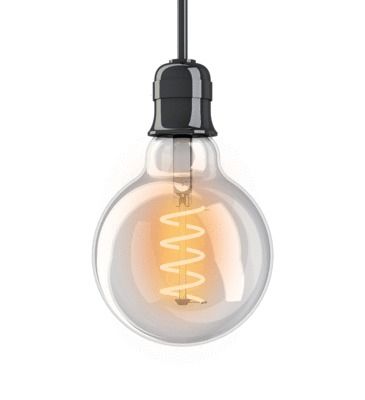 Ampoule Filament LED G95 déco spirale  4 W = 300 Lumens XANLITE