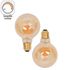 Lot de 2 ampoules G80 dimmable ambree E27 8W = 729 lumens blanc chaud - COREP