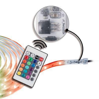 Ruban LED extérieur 3m prêt à l'emploi multicolore avec télécommande IP65 8,5W 24V OUTDOOR PAULMANN