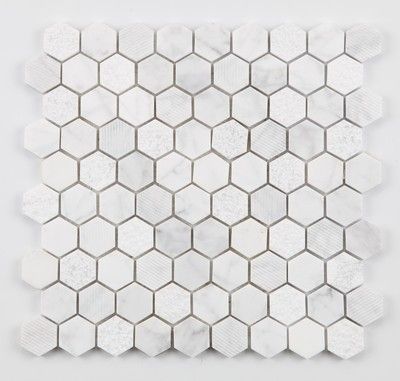 Mosaïque hexagonale marbre Carrare 30 x 29 cm MAT INTER
