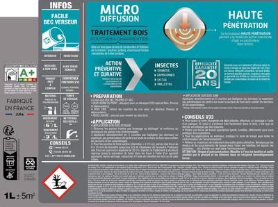 Traitement bois poutres et charpentes 1 L V33