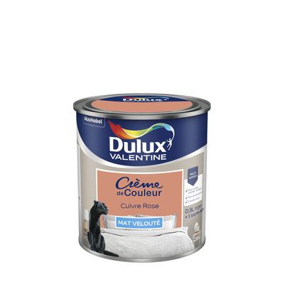 Peinture Crème de Couleur Cuivre Rose mat 500 ml - DULUX VALENTINE