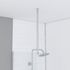 Barre de fixation plafond chromée 60 cm redécoupable paroi de douche à l'italienne AURLANE