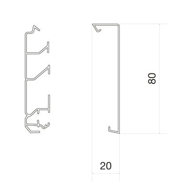 Plinthe hêtre 20x80mm longueur 2m TEHALIT