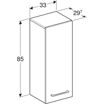 Demi-colonne de salle de bains chêne H 85 cm Selva GEBERIT