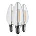 Lot de 3 ampoules LED flamme dépolie E14 4W = 400 lumens blanc chaud - FOXLIGHT