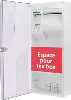 Coffret de communication Fullbox avec 8 prises RJ45 grade 1 BATILEC