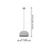 Suspension acier gris E27 40W Ø38 cm CONTRISA - EGLO