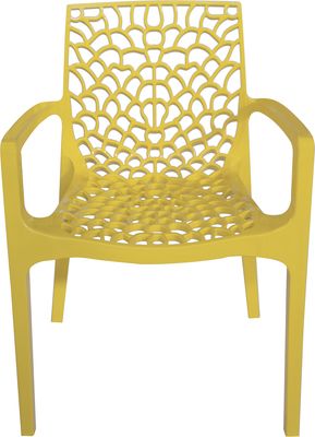 Fauteuil de jardin Gruvyer en résine jaune GRANDSOLEIL