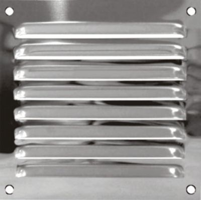 Grille à persiennes inox 150 x 150 mm