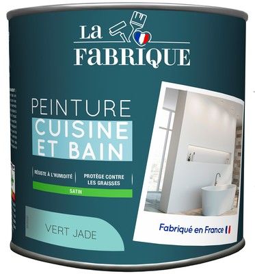 Peinture Cuisine & Bain Vert Jade satin 500 ml - LA FABRIQUE