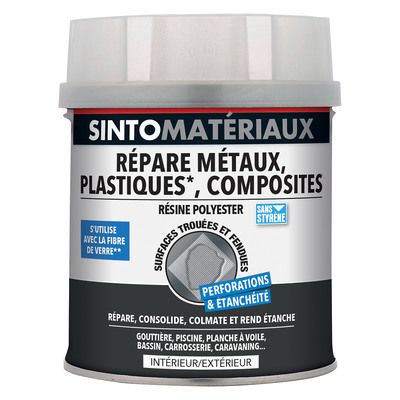 Résine de réparation pour métaux, plastiques et composites 550 gr SINTO MATERIAUX