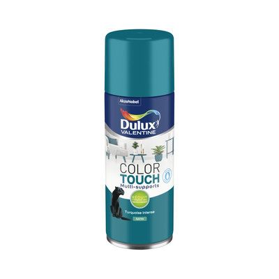 Aérosol de peinture Color Touch turquoise intense satin 400 ml - DULUX VALENTINE