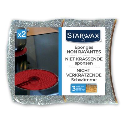 Eponges non rayantes spéciales surfaces délicates par 2 STARWAX