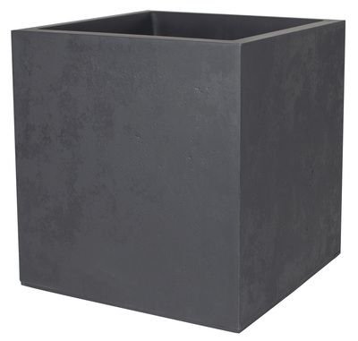 Pot de fleur carré décor béton  L 39,5 x L 39,5 x H 43,5 cm EDA