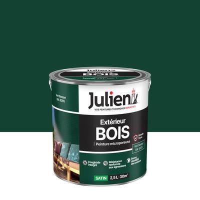 Peinture bois vert Basque RAL 6005 satin 2.5 l JULIEN